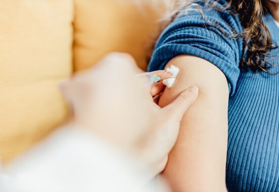 Patient getting an injection